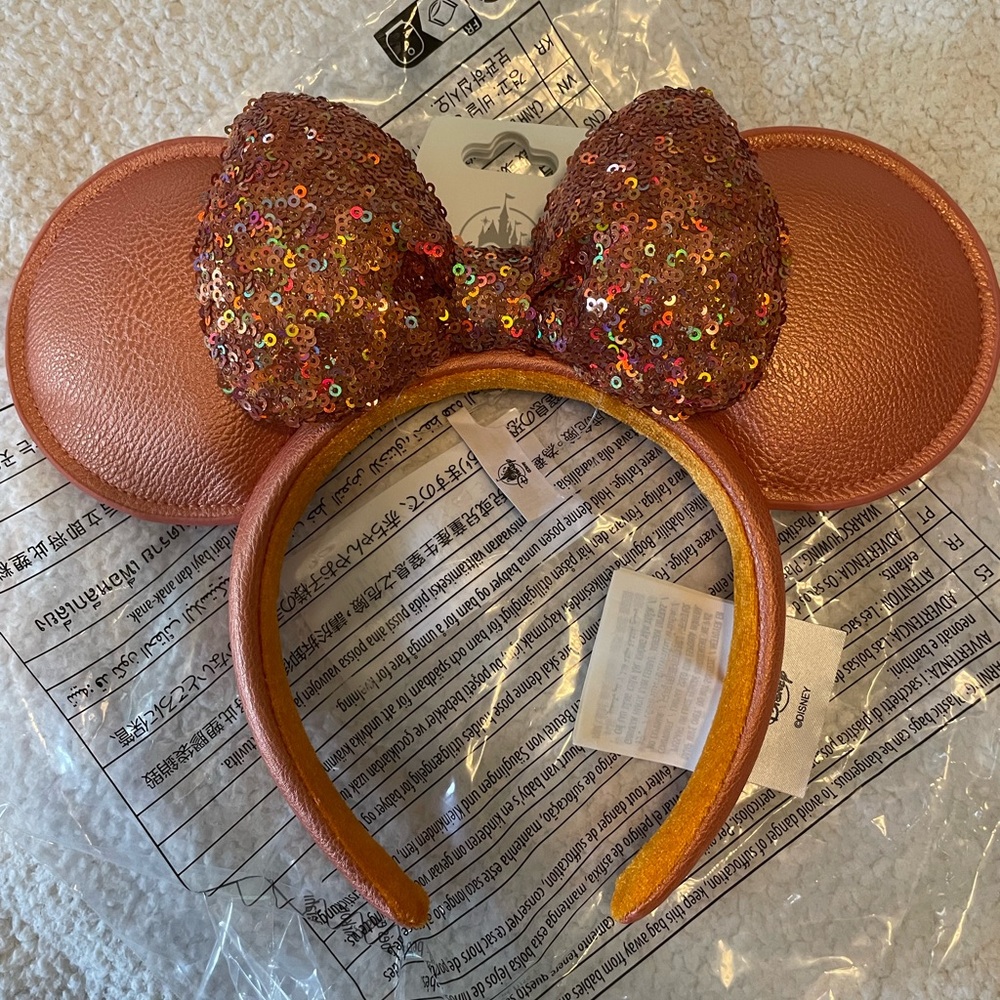 Minnie Mouse Ear Headband | Peach Punch